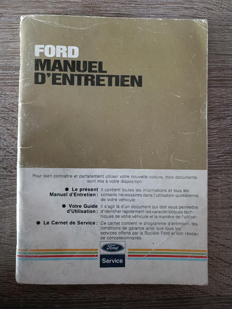 Manuel d'entretien Ford de juin 1985 (voir liste), Autos : Divers, Modes d'emploi & Notices d'utilisation, Envoi