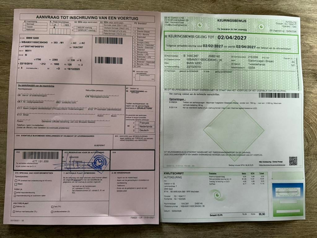 BMW 520D Break Sportautomaat/Euro 5/Panorama/Xenon/GEKEURD, Auto's, BMW, Automaat, Euro 5, Leder, Bedrijf