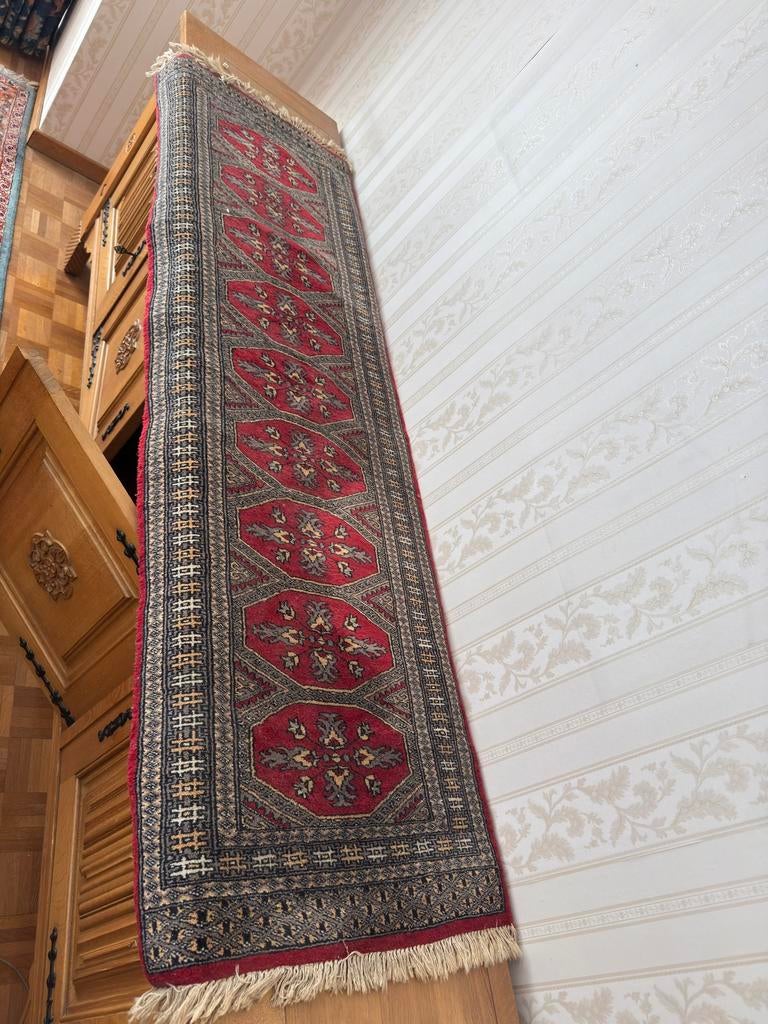 Handgeknoopt Pakistan Bokhara loper 20063 – Oosters tapijt, Rouge, 150 à 200 cm, Enlèvement, Utilisé