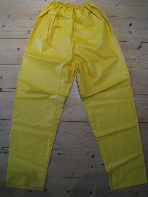 Gele oliejekker broek, lengte 116cm, perfekt, waterdicht !!, Ophalen