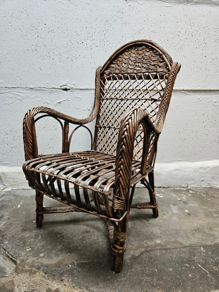 Vintage klein rotan stoeltje, Kinderen en Baby's, Ophalen