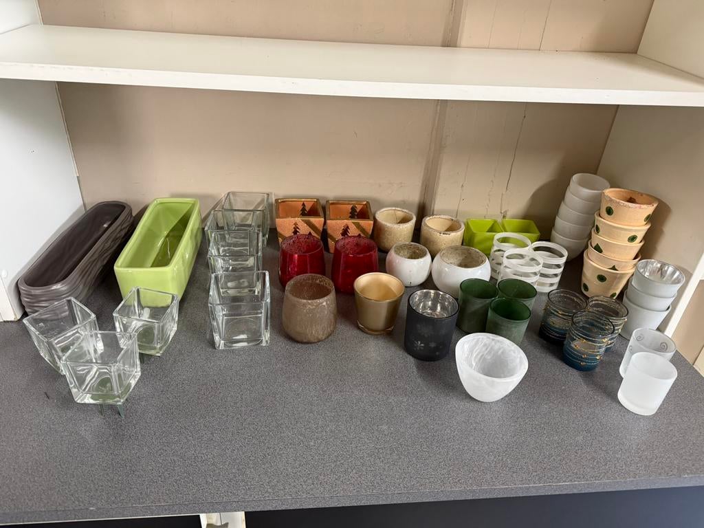 GRATIS - Theelichtpotjes, Ophalen, Zo goed als nieuw