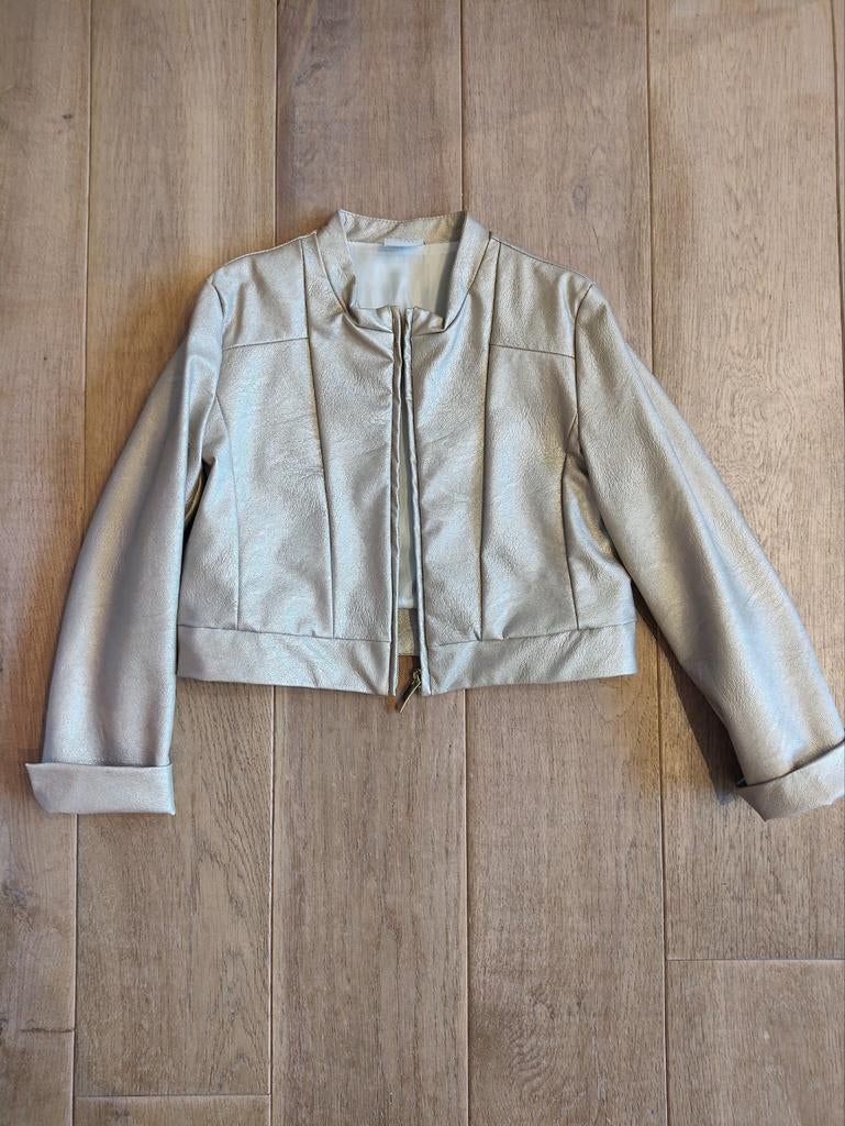 Goudkleurige blazer Miss Leod 128, Kinderen en Baby's, Meisje, Miss leod, Ophalen of Verzenden, Zo goed als nieuw