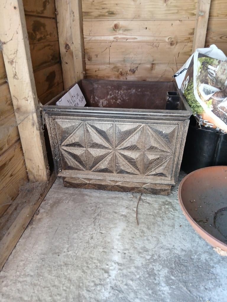 Bac à fleurs sur roulettes  -  24 x 24 cm - en plastique, Jardin & Terrasse, Moins de 30 cm, Carré, Synthétique, Enlèvement