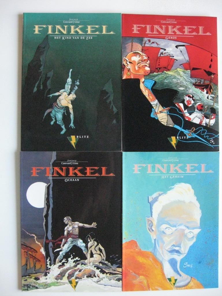 FINKEL  1 tot  4 – SC – 1ste druk – zeer goede staat, Boeken, Stripverhalen, Gelezen, Meerdere stripboeken, Ophalen of Verzenden