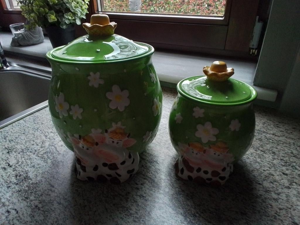 Pot à oignons et pot à ail vache, Enlèvement ou Envoi, Comme neuf