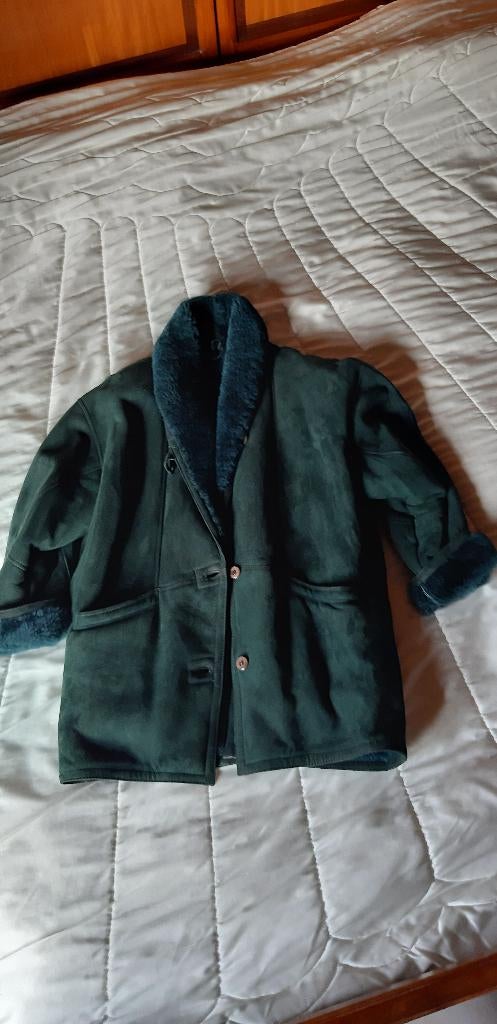 Veste en mouton retourné original shearling, Kleding | Dames, Ophalen, Gedragen, Maat 42/44 (L), Groen