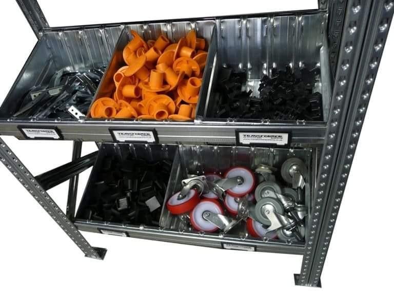 Étagère bac métallique avec séparateur (rayonnage), Belrack, Neuf, Info@belrack.com, Belgique