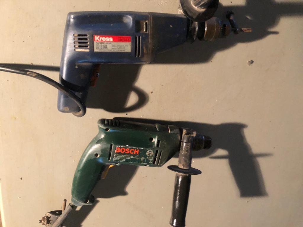 2 perceuses KRESS ET BOSCH, Bricolage & Construction, Enlèvement, Utilisé, Perceuse