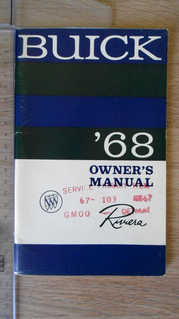 1968 Buick Riviera. First edition original Owner's Manual., Ophalen of Verzenden