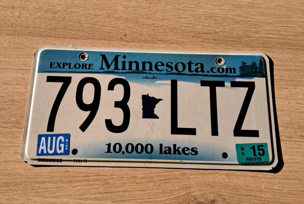 Minnesota USA licence plate, Ophalen of Verzenden, Gebruikt, Auto's