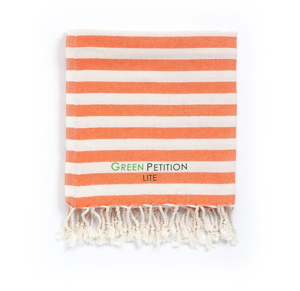 Serviette de plage Mare Tangerine- fouta- Green Petition gra, Maison & Meubles, Envoi, Neuf, Orange, Autres types
