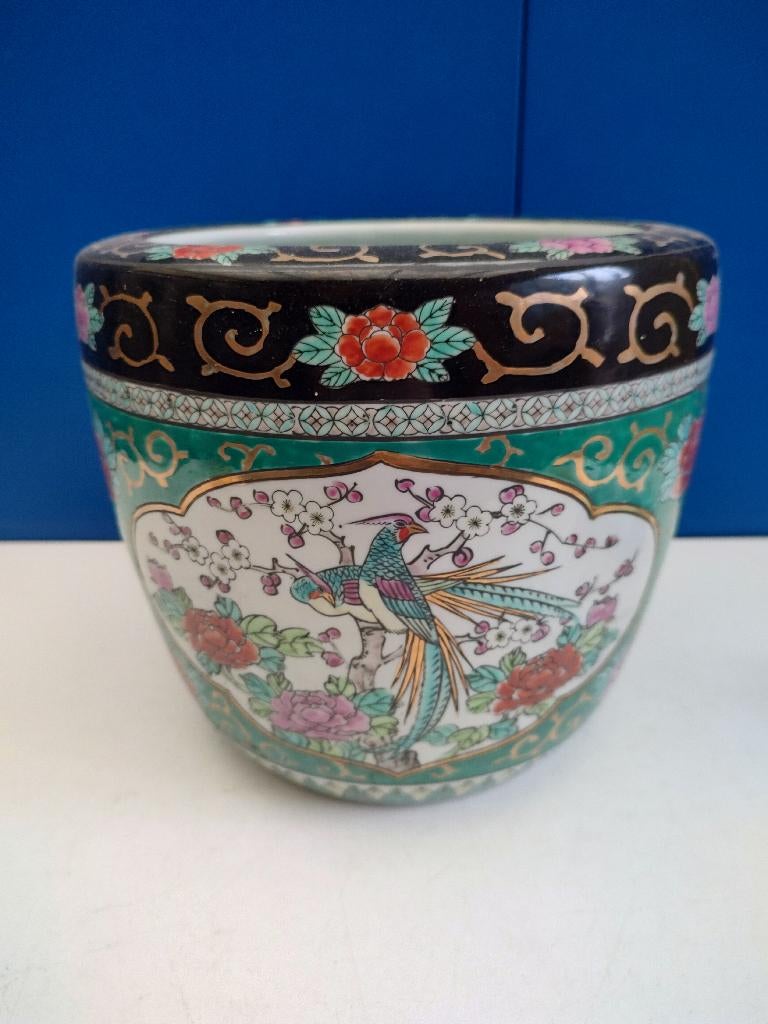 Chinese bloempot , getekend, Verzenden