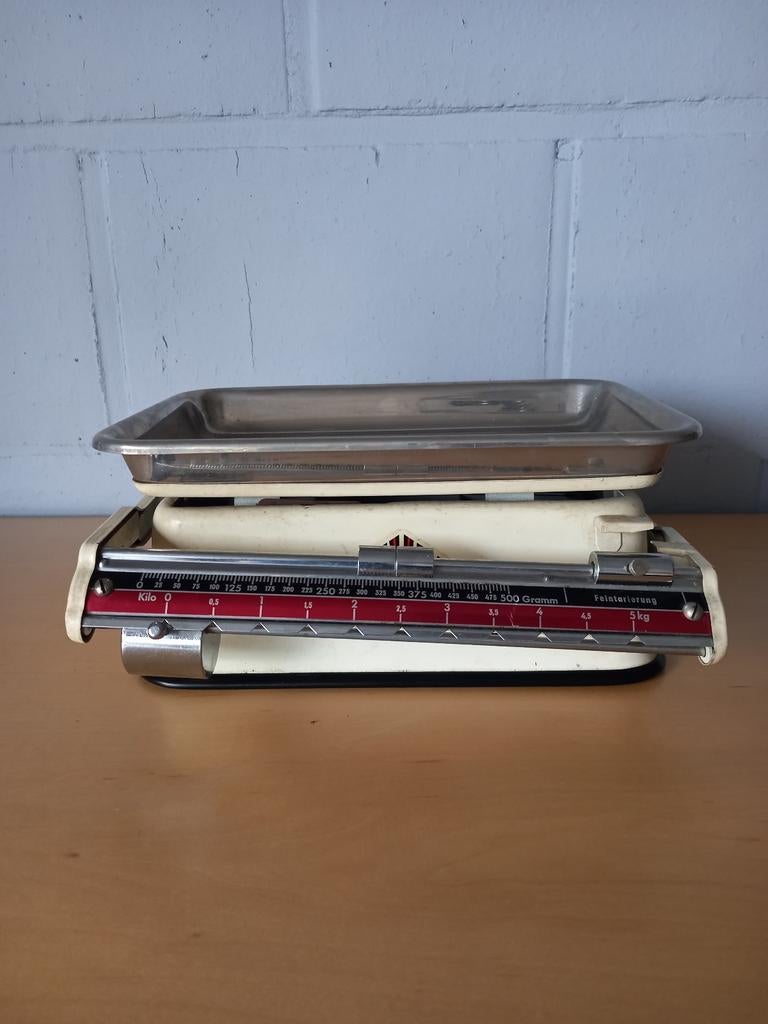 Ancienne balance ménagère en métal Stube Vintage, Enlèvement ou Envoi, Utilisé, Balance de cuisine