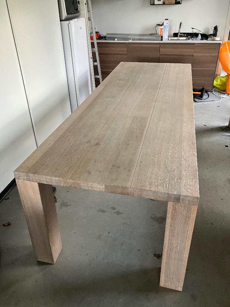 Eiken tafel 100x280cm, Huis en Inrichting, Tafels | Eettafels, Ophalen, Eikenhout, 200 cm of meer, 50 tot 100 cm
