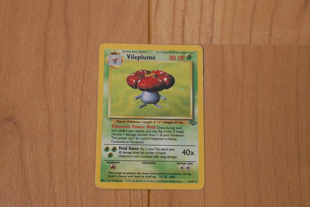 Vileplume Holo – Jungle Unlimited 1999 - PSA 2 schatting, Ophalen of Verzenden, Gebruikt, Losse kaart