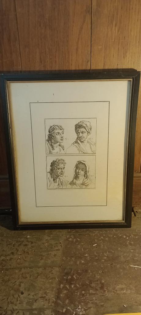 Antieke gravure 1785, D Veelwaard sculpp., 30x37, n384, Antiek en Kunst, Kunst | Etsen en Gravures, Ophalen of Verzenden