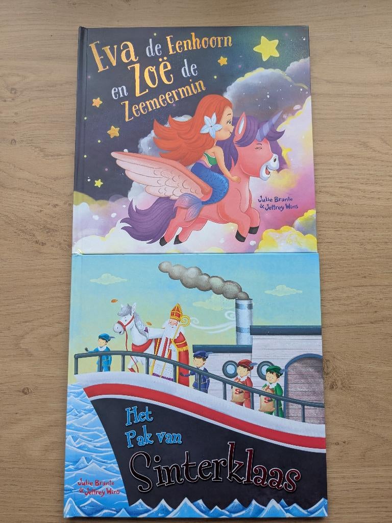2 boeken : Eva de eenhoorn en Zoë de zeemeermin + het pak, Ophalen of Verzenden, Nieuw, Julie Brante, Fictie algemeen
