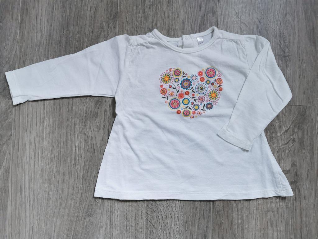 Longsleeve hartje - maat 80, Kinderen en Baby's, Babykleding | Maat 80, Ophalen of Verzenden, Zo goed als nieuw, Meisje, Shirtje of Longsleeve