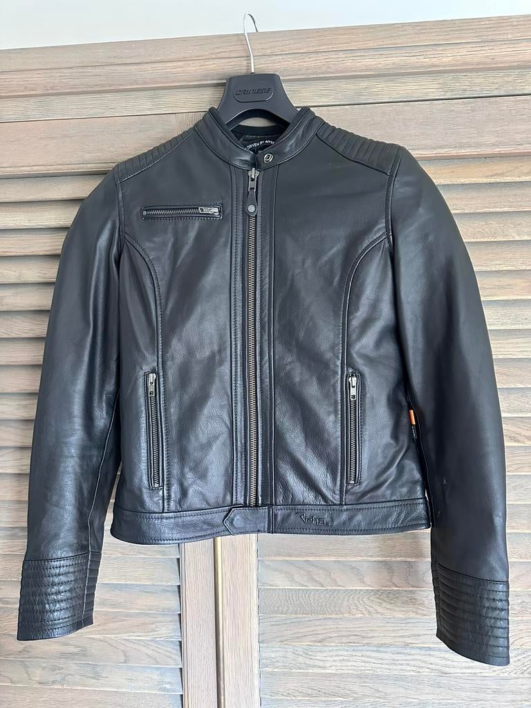 Richa zwarte lederen motorvest (M38) !! 1X GEDRAGEN !!, Ophalen of Verzenden