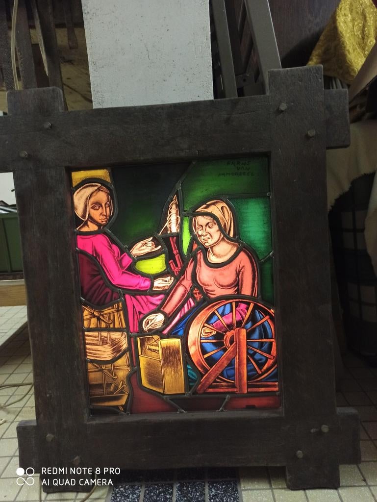 Glasraam met lichtbak - frans van immerseel, Ophalen