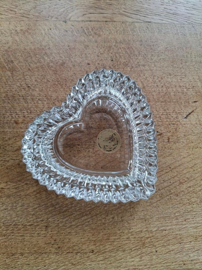 Prachtig schaaltje met deksel in kristal, Cristal d´Arques, Antiquités & Art, Curiosités & Brocante, Enlèvement ou Envoi