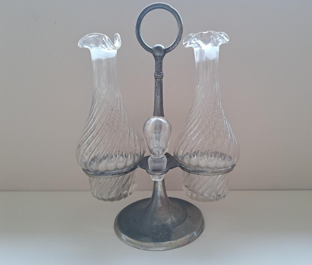 Huilier vinaigrier ancien de table – France, vers 1900, Enlèvement ou Envoi