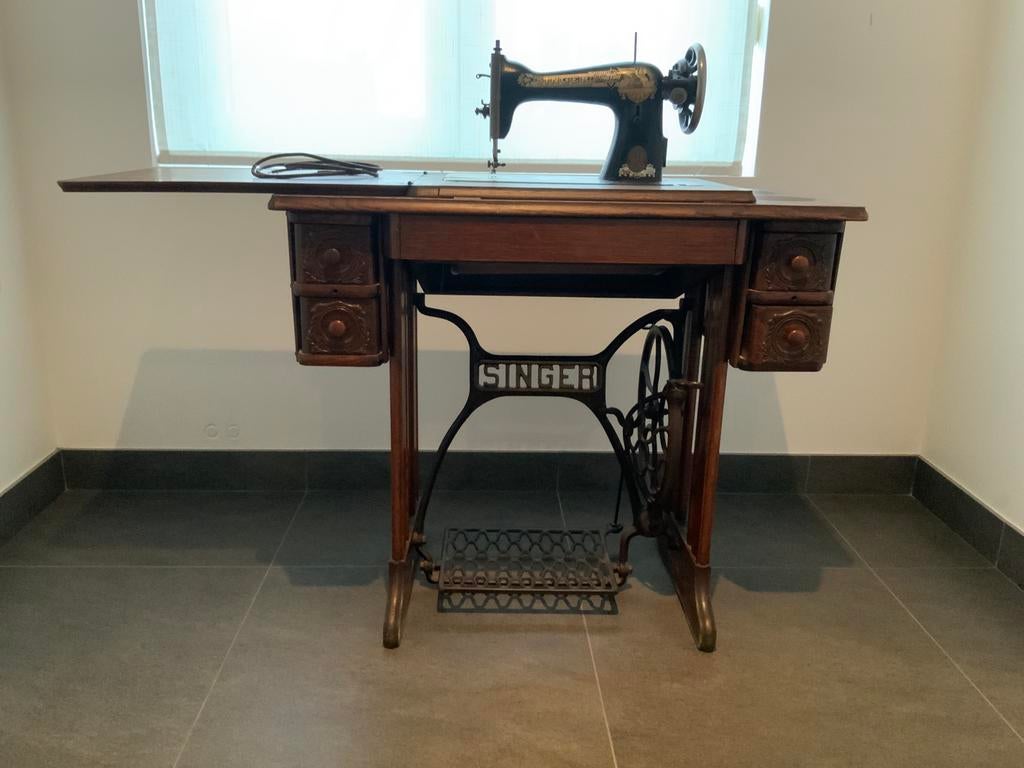 Retro Singer naaimachine, Antiek en Kunst, Antiek | Naaimachines, Ophalen