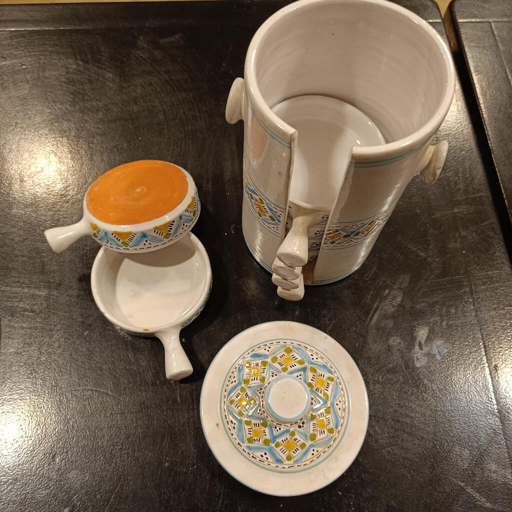 keramiek schaaltjes met opslag cylinder, Ophalen of Verzenden