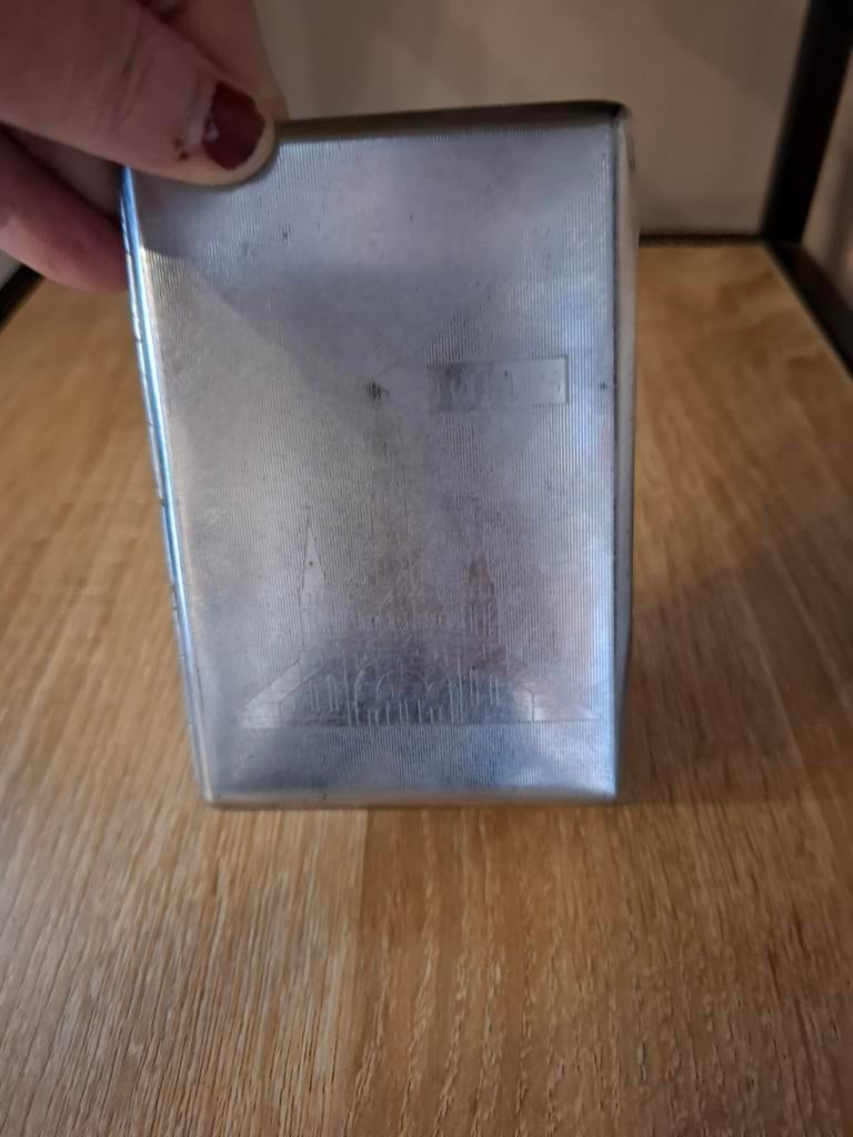 Étui à cigarettes en métal Vintage, Collections, Enlèvement ou Envoi