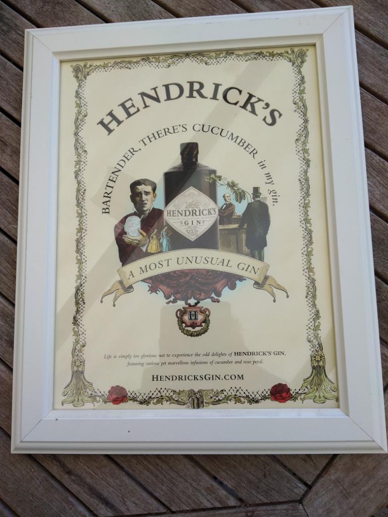 Hendrick's gin kader, Collections, Marques & Objets publicitaires, Enlèvement ou Envoi