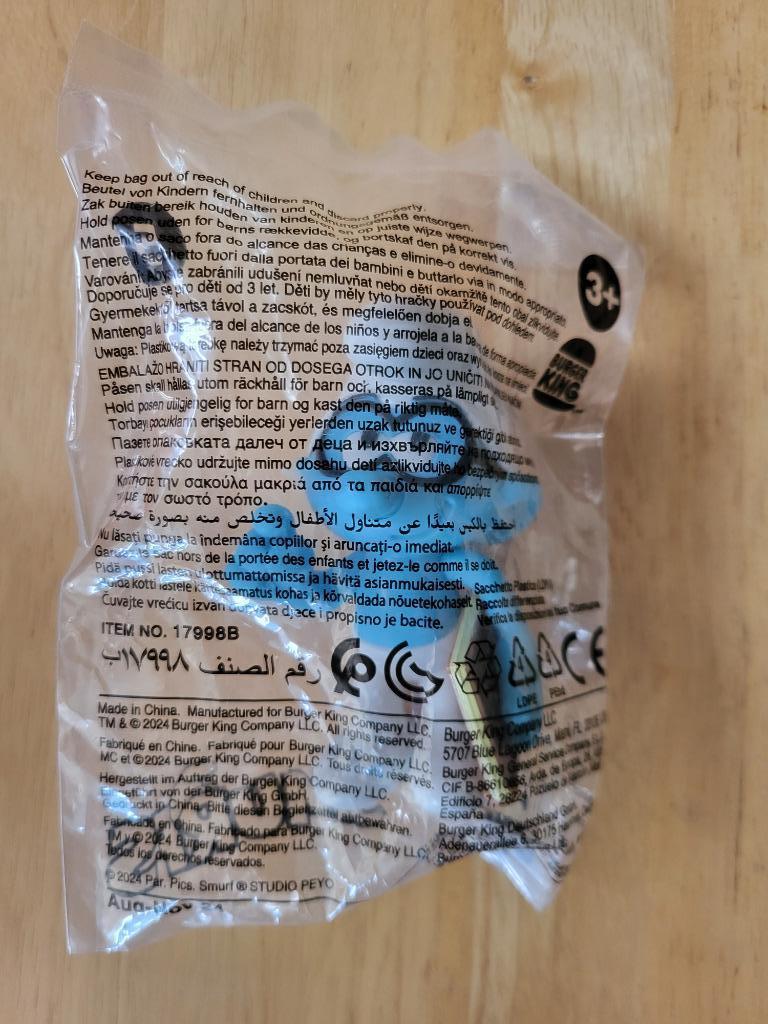Figurine Schtroumpf à Lunettes – Burger King, Enlèvement, Neuf, Schtroumpf à Lunettes, Poupée, Figurine ou Peluche