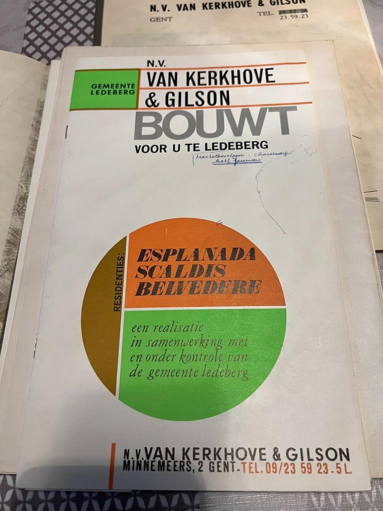 Vintage bouwplannen/reclame N.V. Van Kerkove & Gilson - Gent, Ophalen of Verzenden, Gelezen, Overige onderwerpen