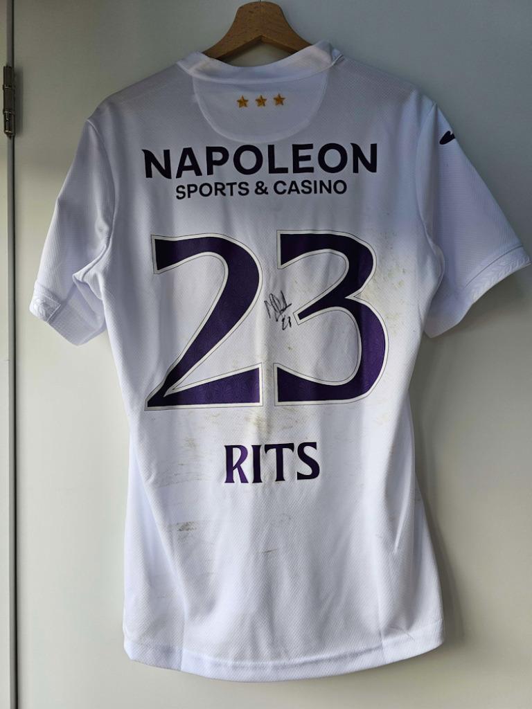 Match worn shirt Mats Rits (Standard  - RSC Anderlecht), Verzamelen, Sportartikelen en Voetbal, Zo goed als nieuw, Shirt, Ophalen of Verzenden