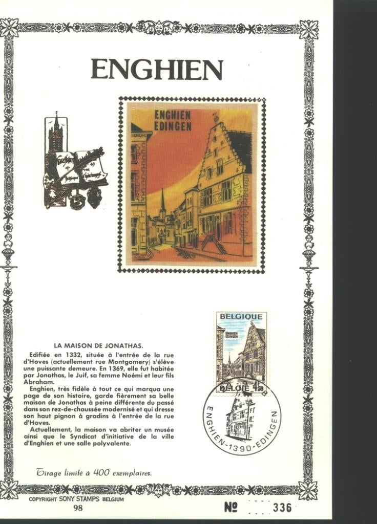 1978 Issue touristique Enghien, Envoi