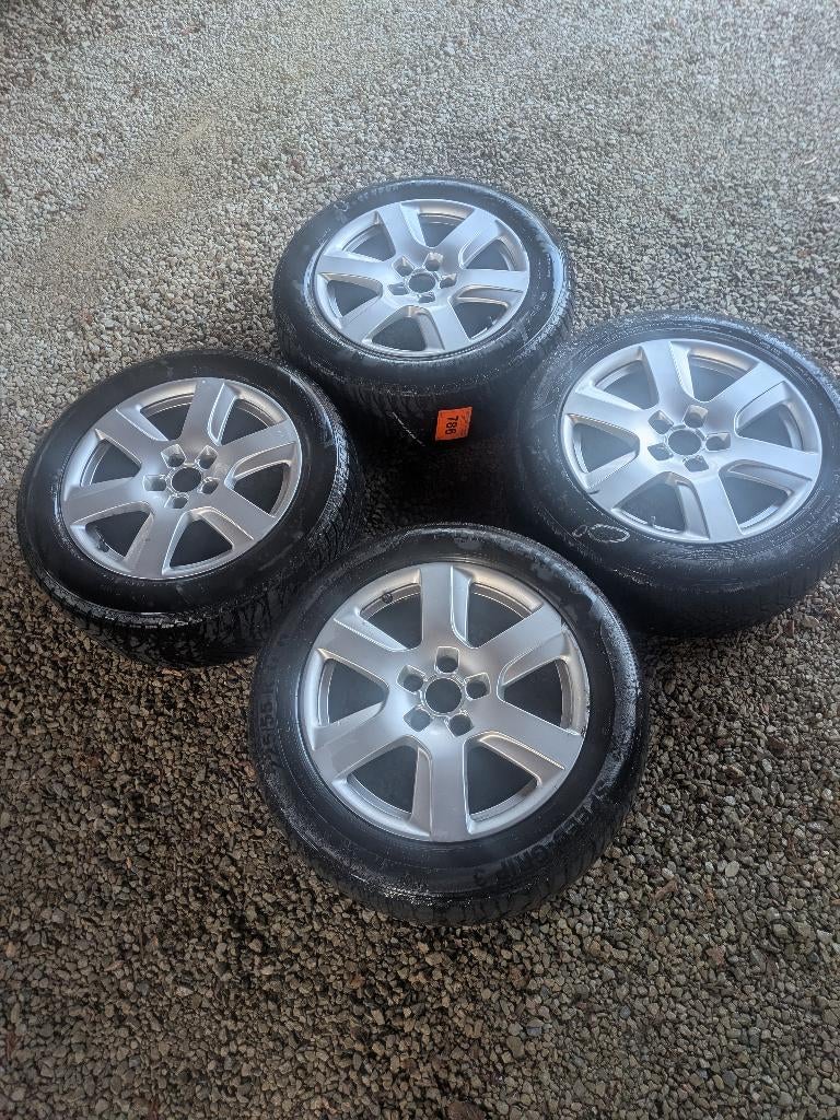 Winterbanden op velg Audi A6., Ophalen, Gebruikt, Banden en Velgen, 17 inch