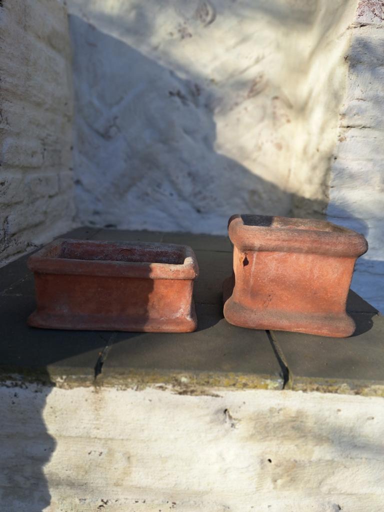 2 impruneta bloempotten, Ophalen, Zo goed als nieuw, Rechthoekig