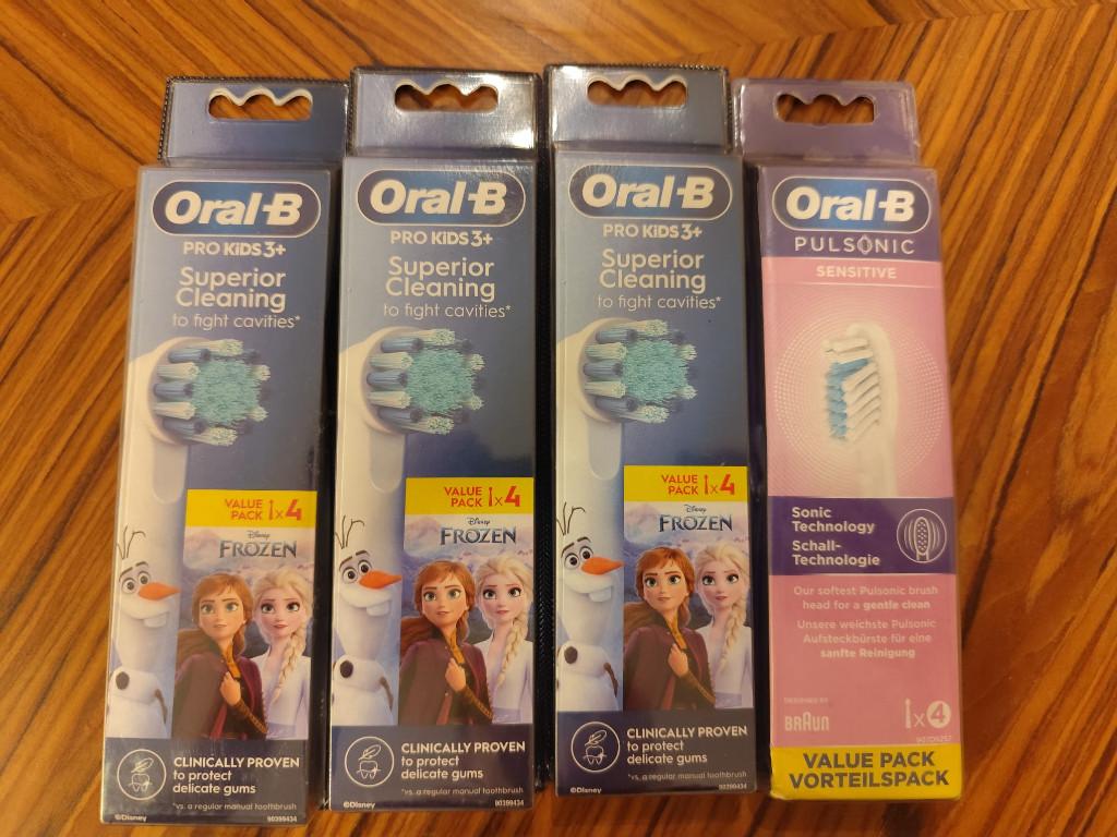 Oral-B vervangende borstels pro kids & pulsonic, Ophalen of Verzenden, Nieuw, Opzetborstel