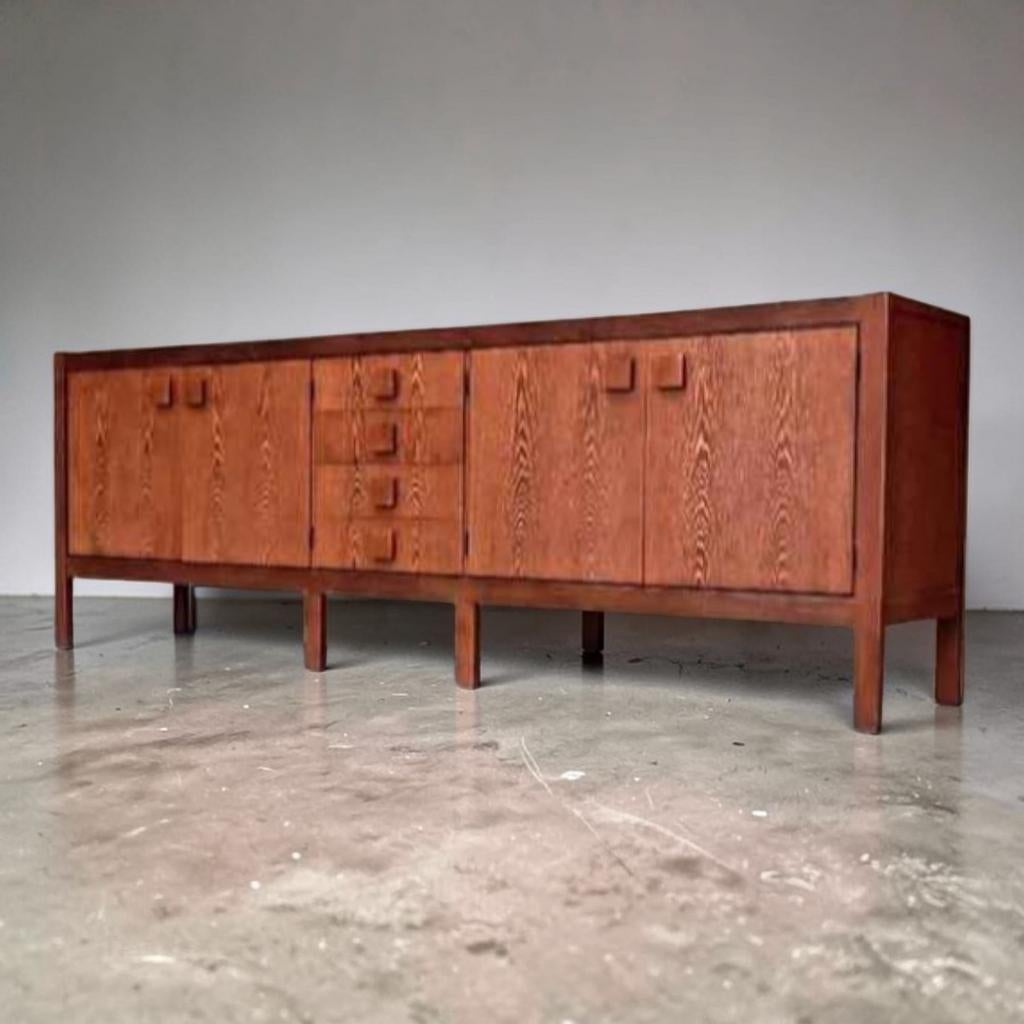 Sideboard Vintage Dressoir Brutaliste en Wengé 1970's, Antiquités & Art, Enlèvement