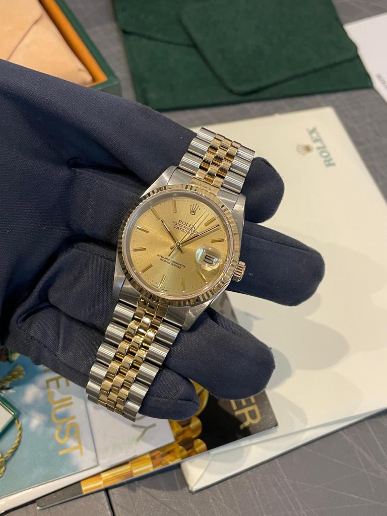 1988 Rolex Datejust Ref.16233, Handtassen en Accessoires, Horloges | Heren, Ophalen, Zo goed als nieuw, Goud, Rolex