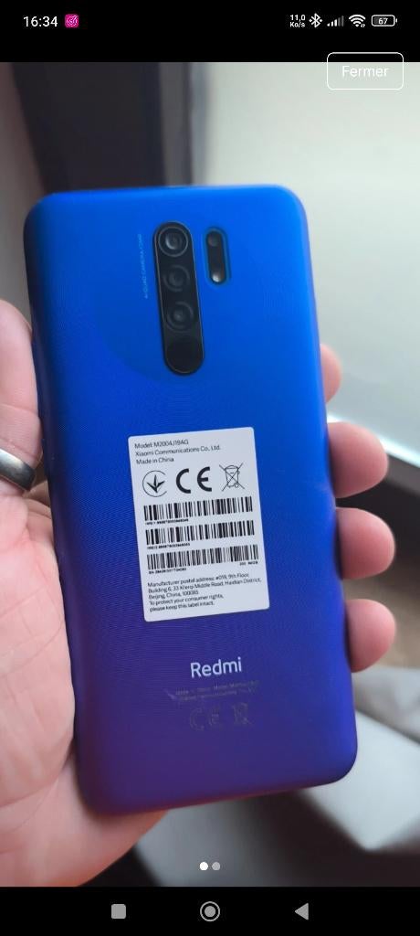 xiaomi redmi 9 64gb 3gb de ram, Télécoms, Téléphonie mobile | Samsung, Autres modèles, 10 mégapixels ou plus, Enlèvement ou Envoi