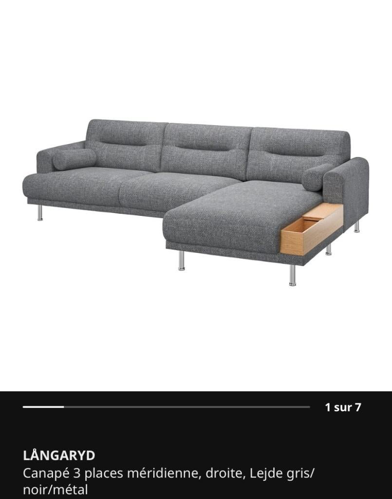 canapé avec méridienne, Huis en Inrichting, Zetels | Zetels, Ophalen, 250 tot 300 cm, Driepersoons, 150 cm of meer