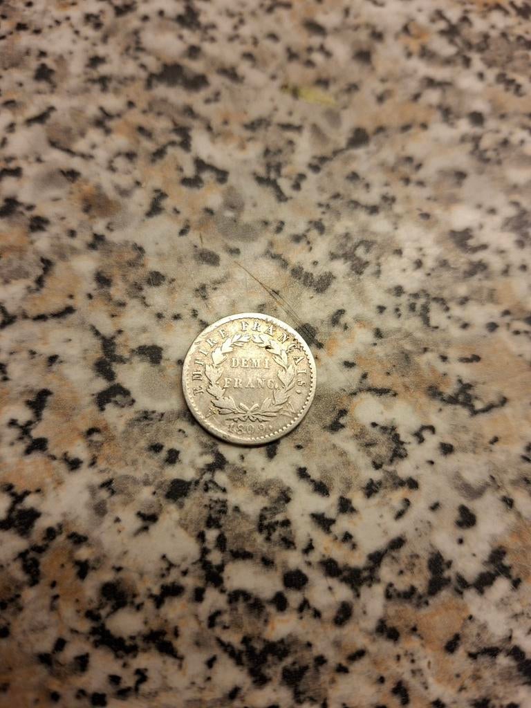 Demi franc 1808 W lilas Napoleon 1, Enlèvement, France, Argent