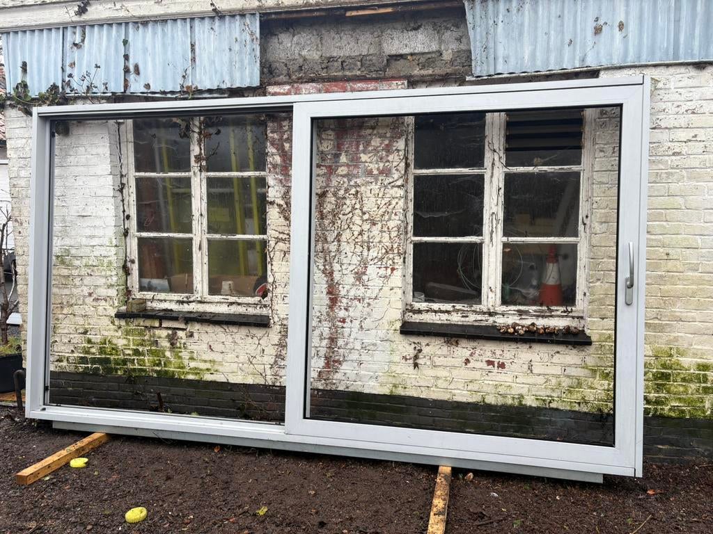 Aluminium ramen + glas op glasblok, Doe-het-zelf en Bouw, Ophalen, Zo goed als nieuw, Overige typen