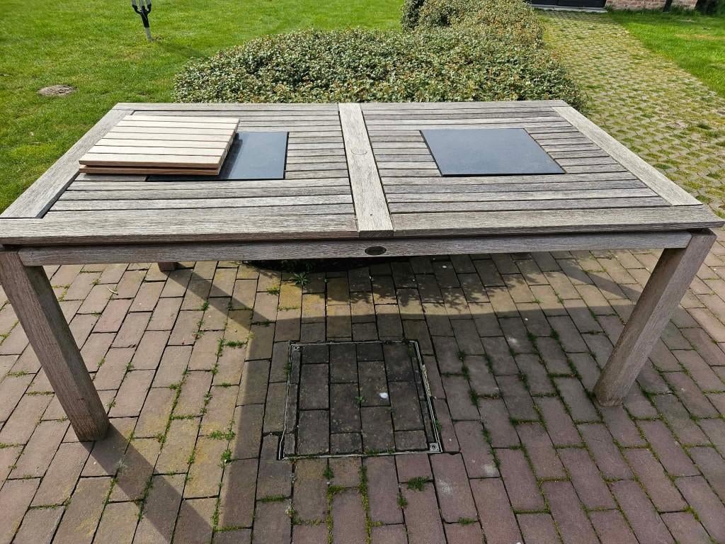 Tuintafel hout, Tuin en Terras, Tuintafels, Ophalen, Gebruikt, Rechthoekig, Hout