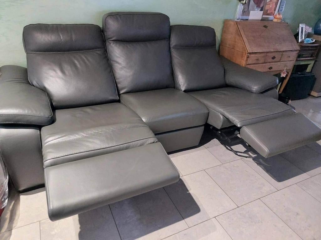Canape 3 places. En cuir., Enlèvement, Comme neuf, Cuir