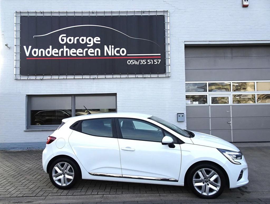 Renault Clio 1.0TCe 5d. CARPLAY,NAVI,FULL LED,CRUISE,BLUETH,, Auto's, Renault, Gebruikt, Wit, 3 cilinders, 74 kW