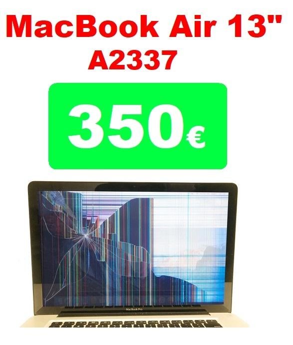 Écran MacBook Air A2337 cassé ? Réparation immédiate à 350€, Enlèvement