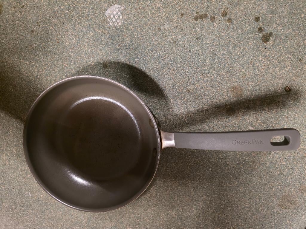 Kleine koekenpan, diameter 16 cm, Overige materialen, Ophalen of Verzenden, Zo goed als nieuw, Keramische plaat