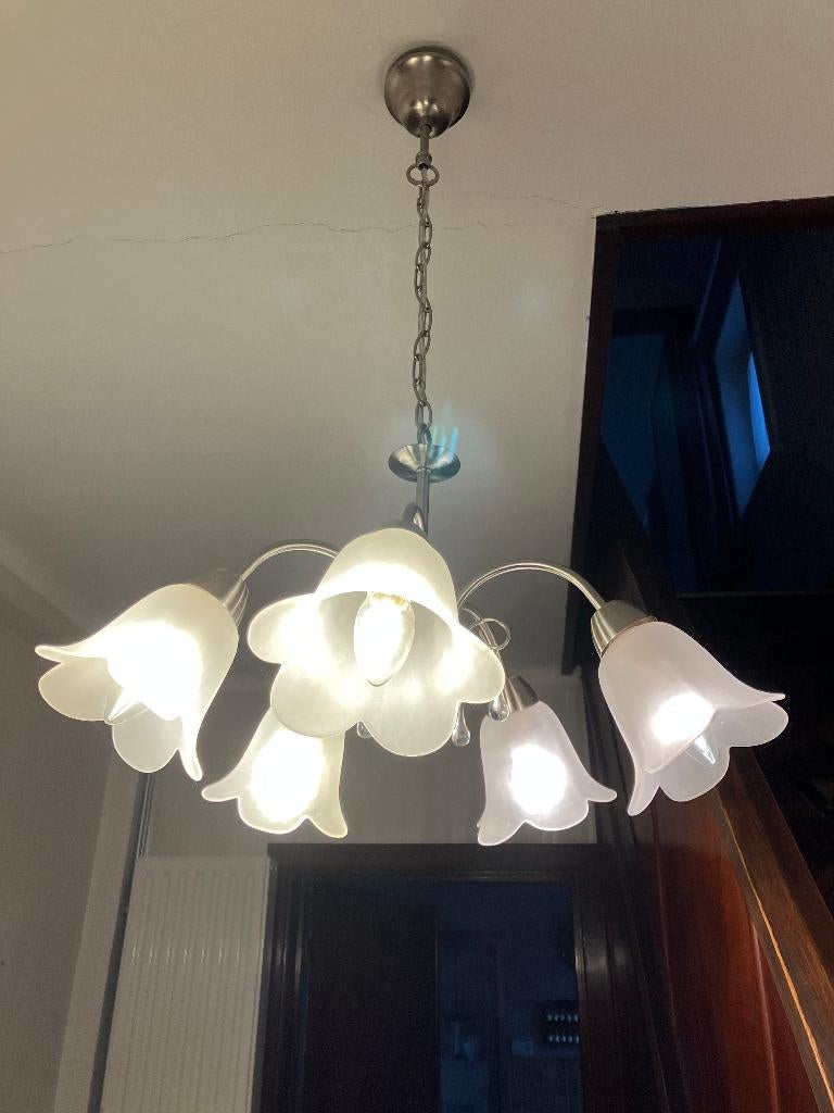 Luchter luster in Tin, Huis en Inrichting, Lampen | Kroonluchters, Ophalen